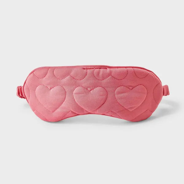 Quilted Heart Sleep Mask – Adjustable & Soft – image 4