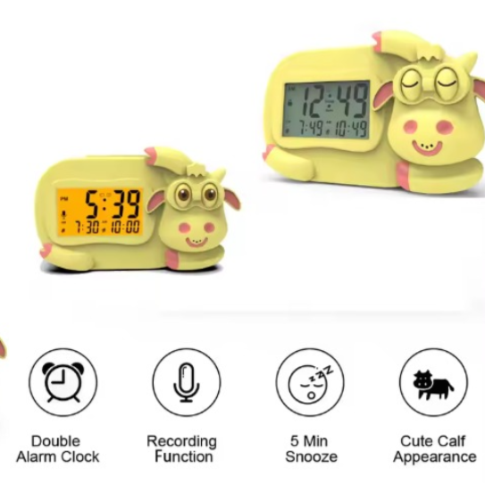 Cute Calf Alarm Clock for Kids – view 3