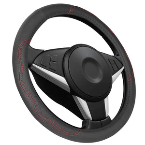 Faux Leather Steering Wheel Cover – 14.5–15 in