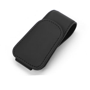 Sun Visor Sunglasses Clip – Faux Leather Car Glasses Holder