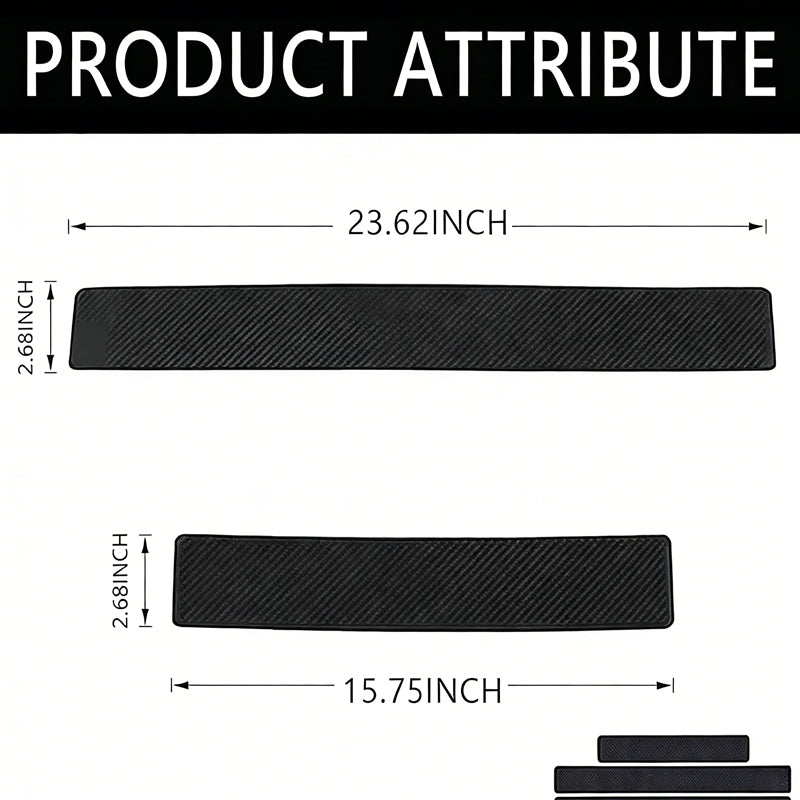 Carbon Look Door Sill Protector Strips – 4 Pack – image 5