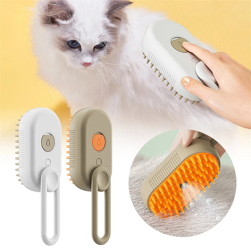 3-in-1 Electric Steam Pet Grooming Brush - photo 8