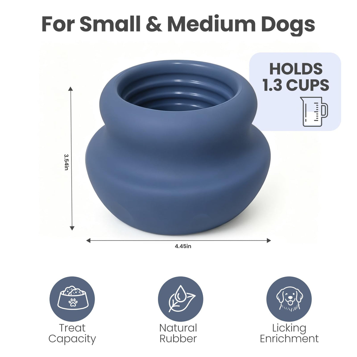 Enrichment Lick Mat Bowl for Dogs - different angle