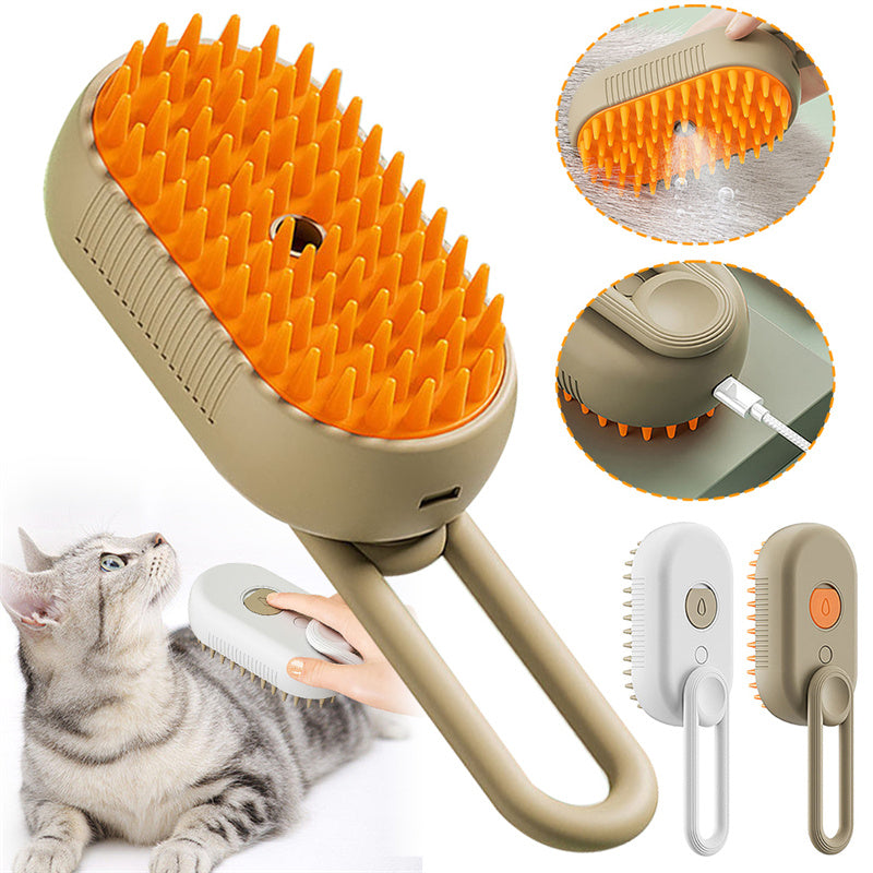 3-in-1 Electric Steam Pet Grooming Brush - photo 6