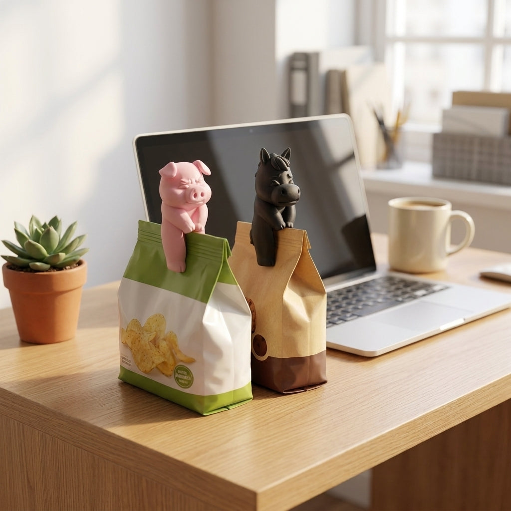 Cute Farm Animal Bag Clip – view 3