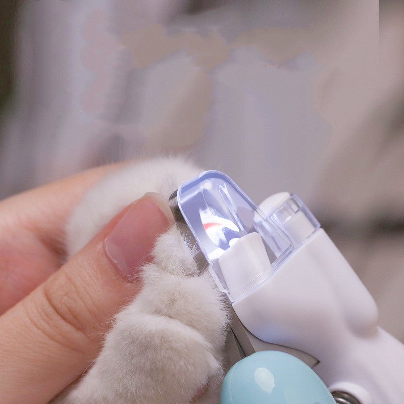 LED Light Electric Pet Nail Grinder - in use