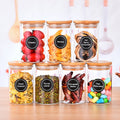 12-Piece Glass Spice Jars with Bamboo Lids & Labels