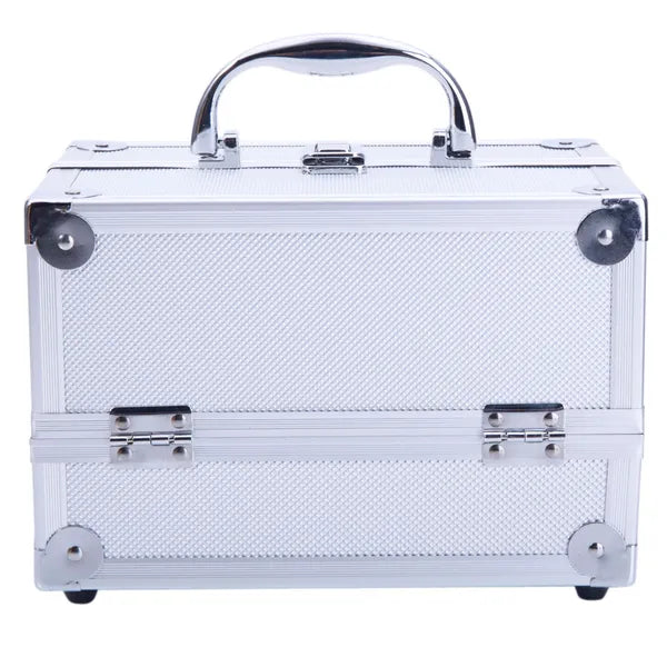 Aluminum Makeup Train Case with Mirror – 9 x 6 x 6 in – image 4