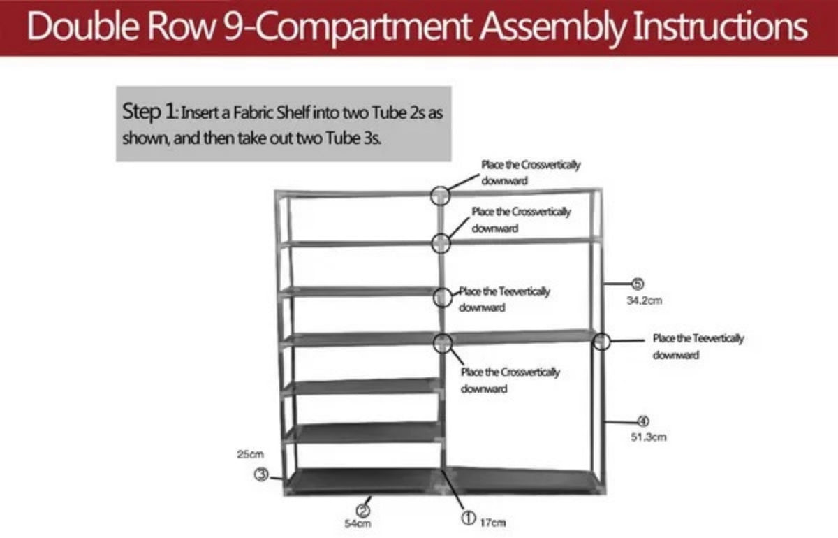 Double-Row Shoe Rack Cabinet – 9 Cube Organizer – image 4
