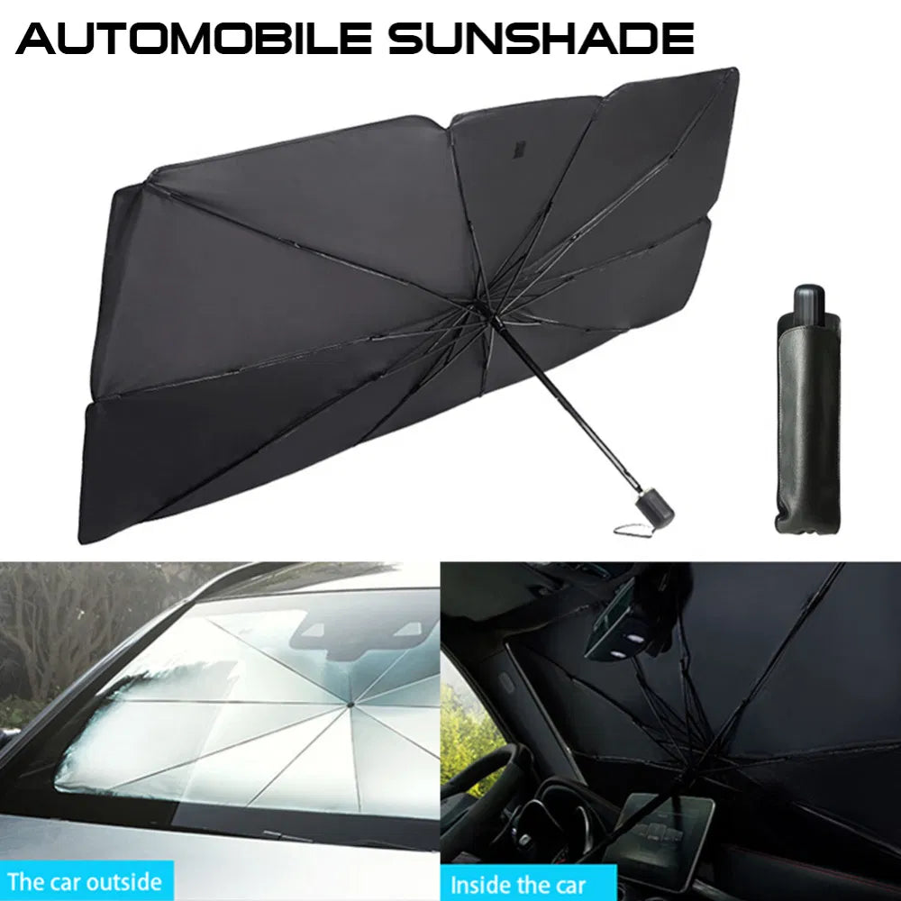 Foldable Windshield Sun Shade Umbrella – 57 in – image 3