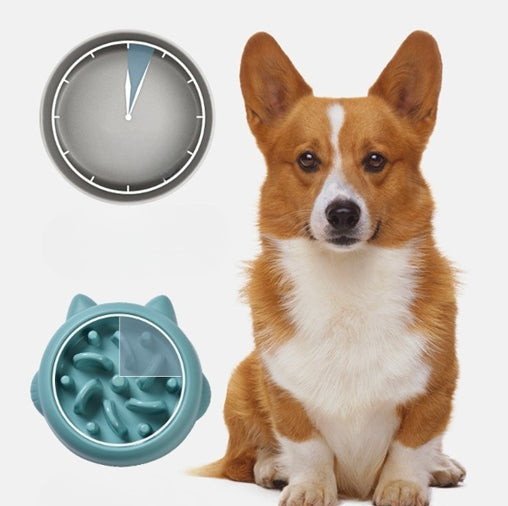 Silicone Slow Feeder Dog Bowl - in use