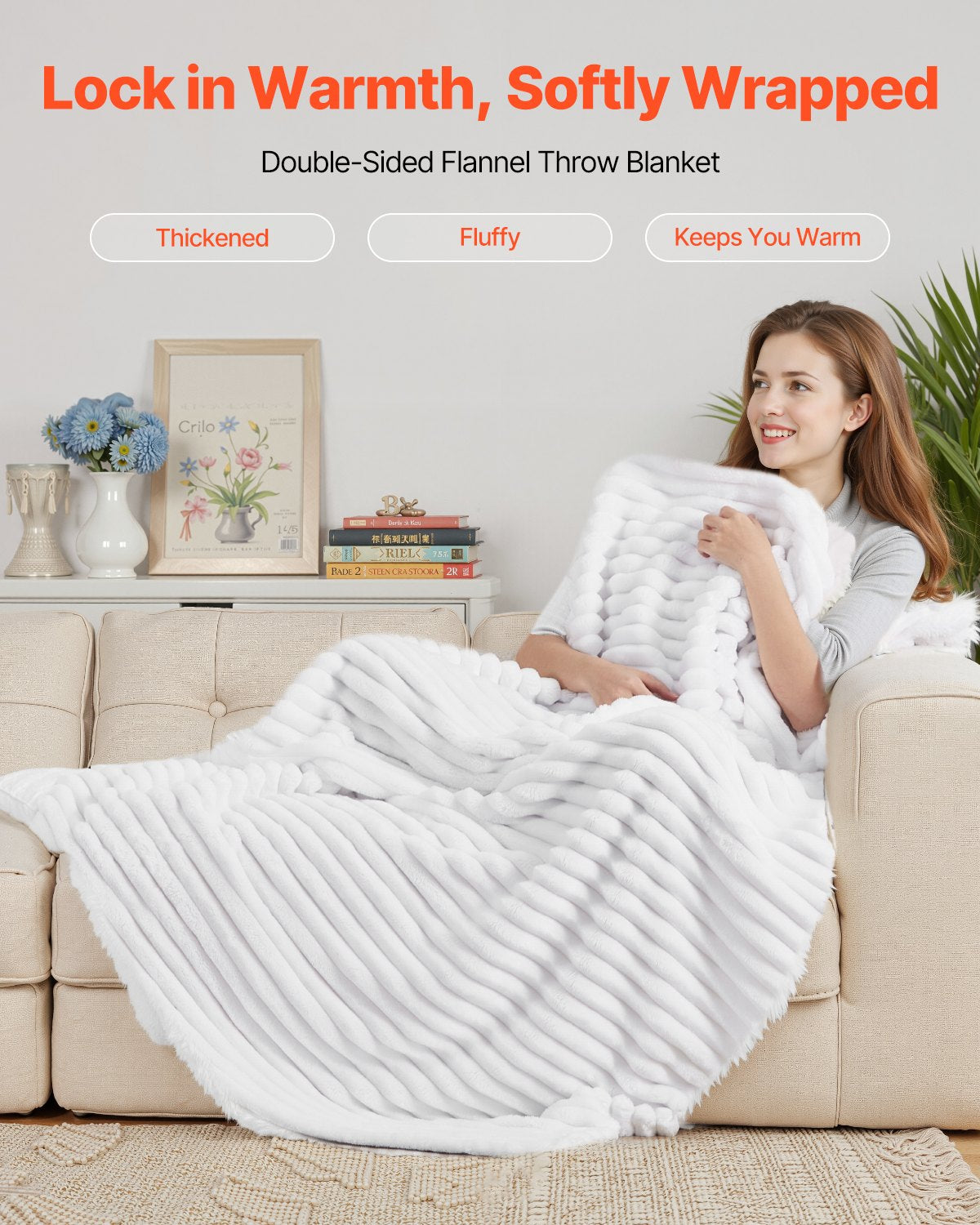 Super Soft Fleece Throw Blanket – 50 x 60 in – image 3