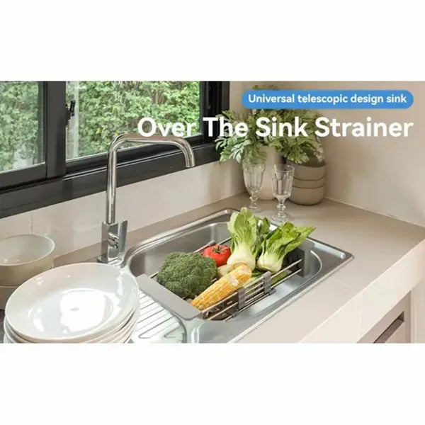 Expandable Over-Sink Drying Rack with Drain Basket – image 8