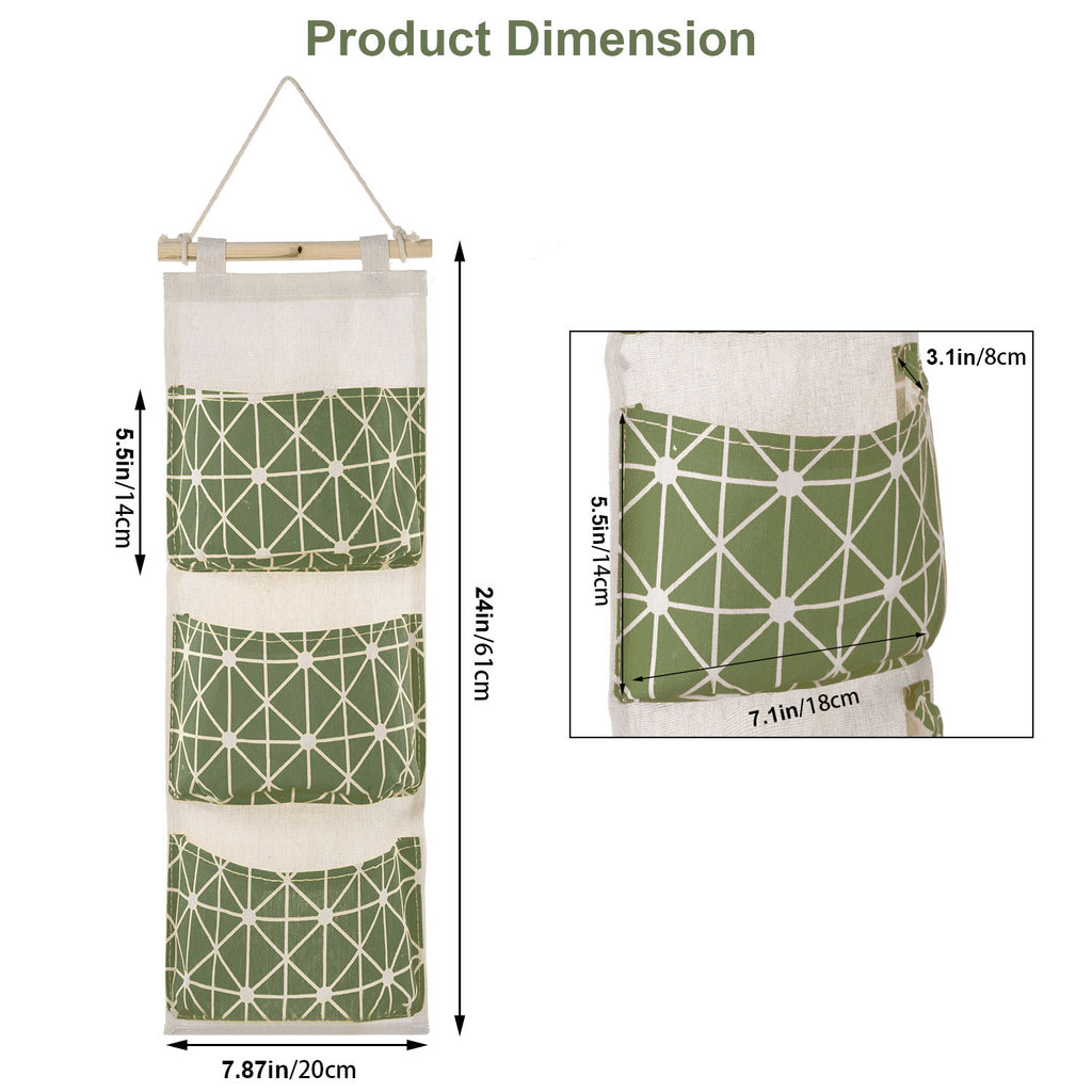 Wall-Mounted Hanging Storage Organizer – 3 Pockets – image 7