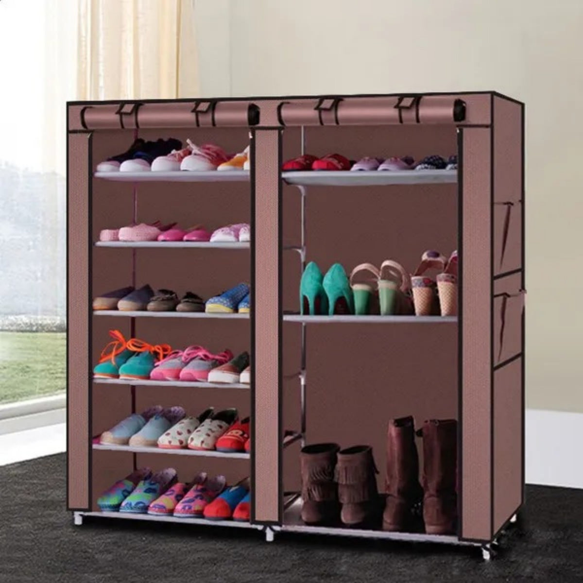 Double-Row Shoe Rack Cabinet – 9 Cube Organizer – image 6