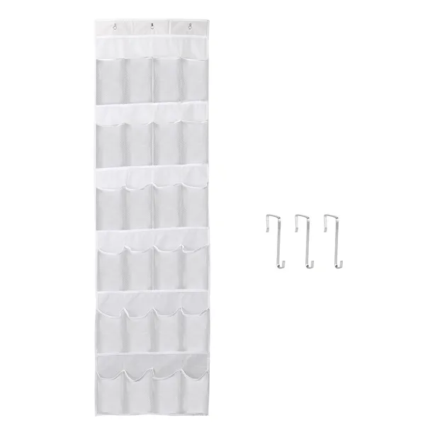 Over-the-Door Clear Shoe Organizer – 24 Pockets – image 5