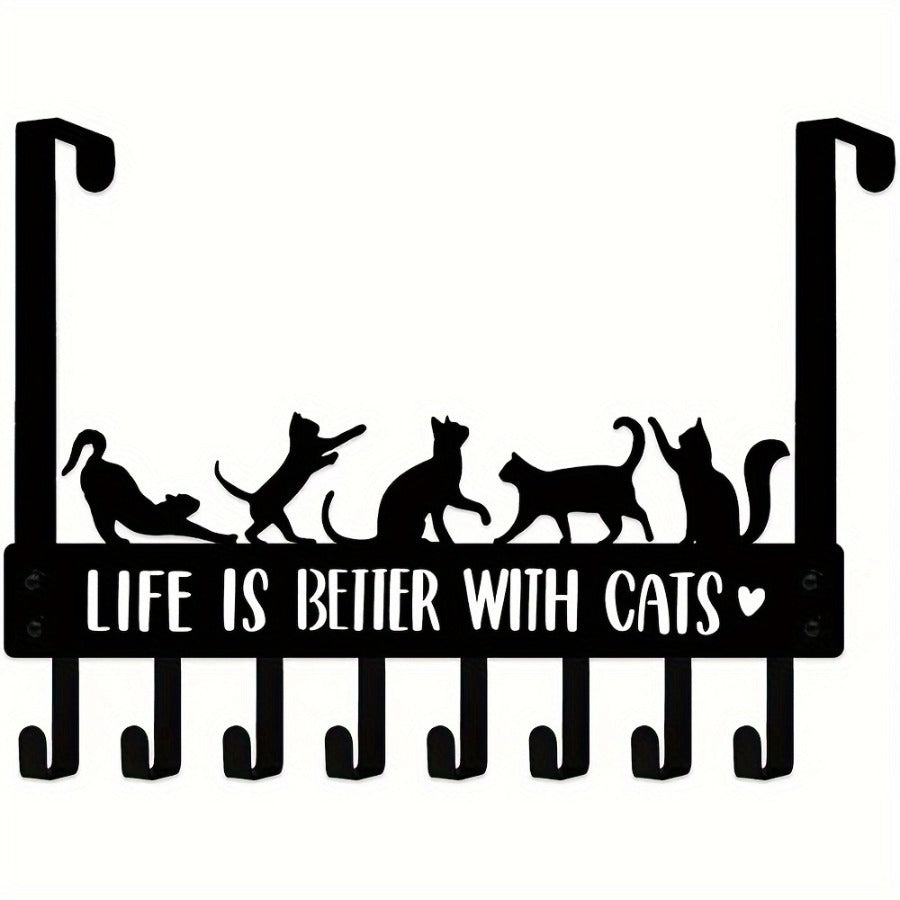 Over-the-Door Cat Hook Rack – 8 Hooks – image 4