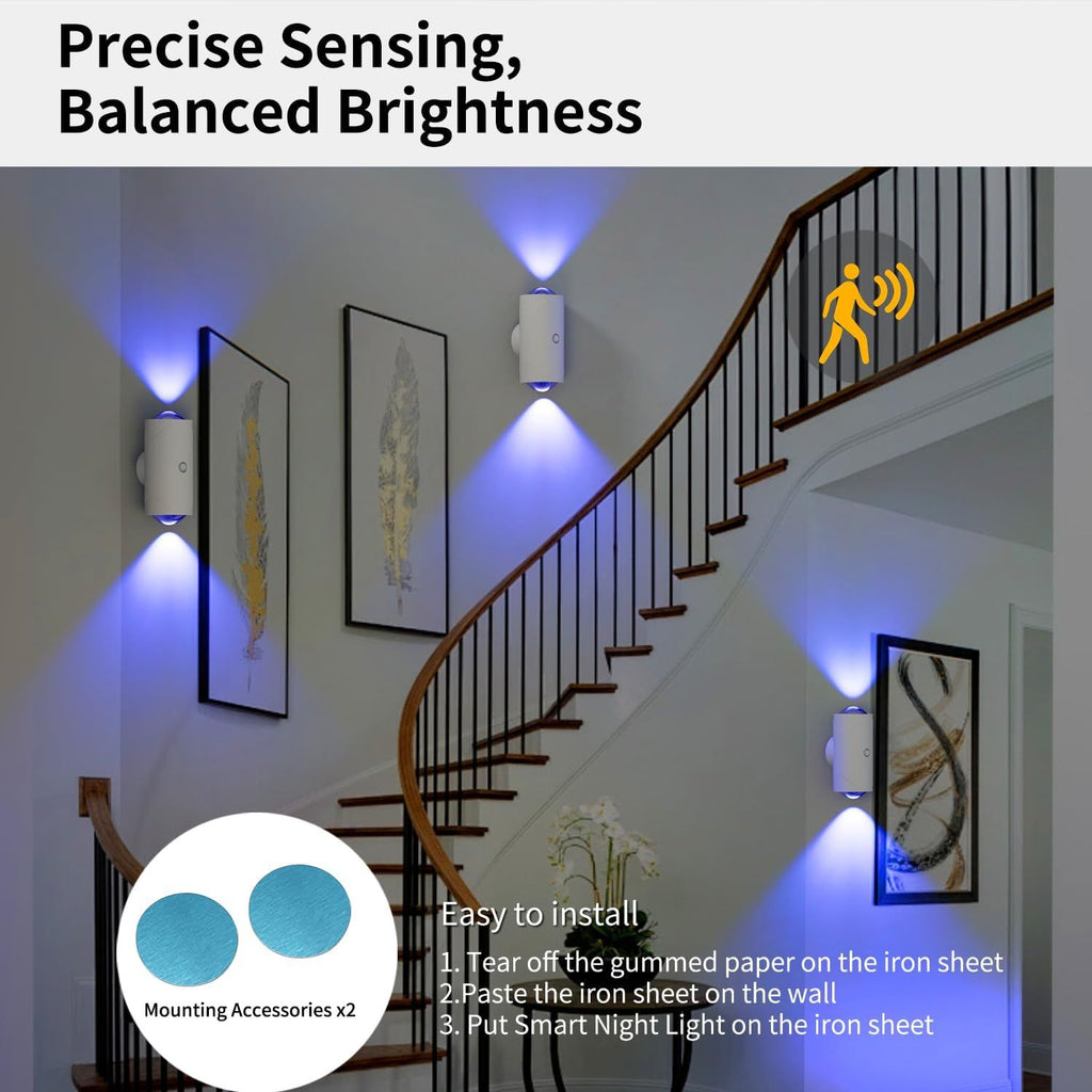 Rechargeable Motion Sensor Wall Light – Magnetic, Warm & RGB