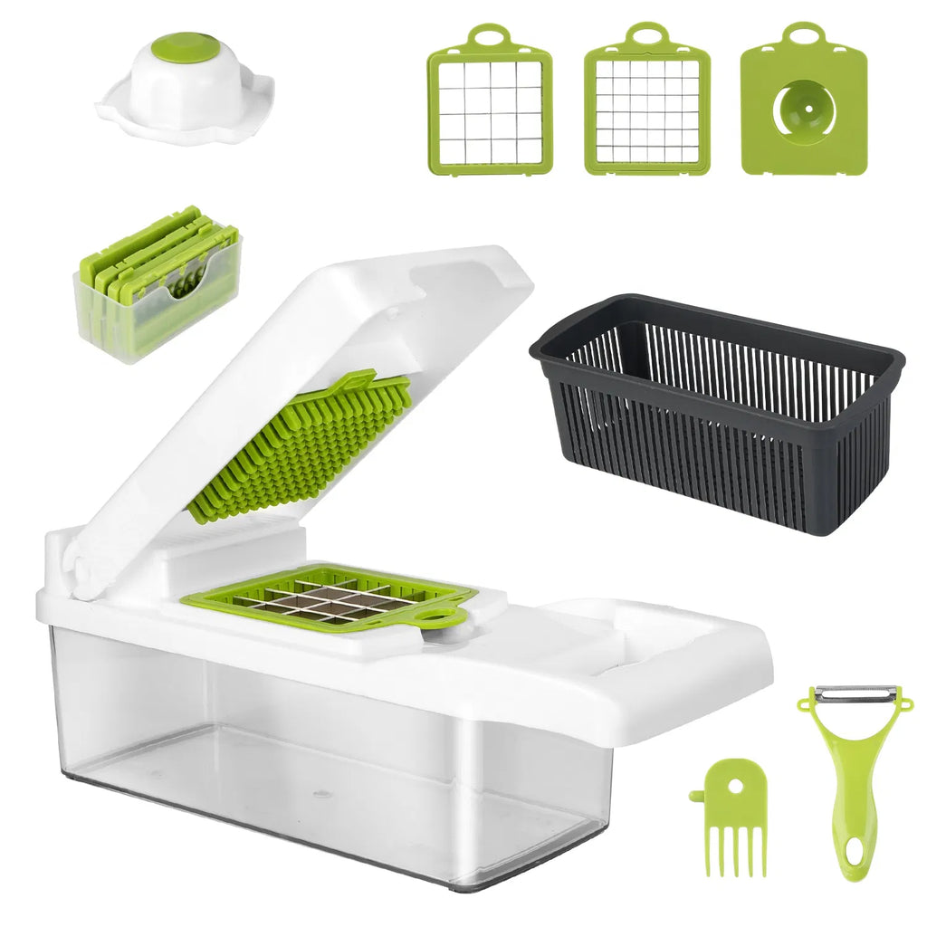 12-in-1 Vegetable Chopper & Slicer with Container – image 10