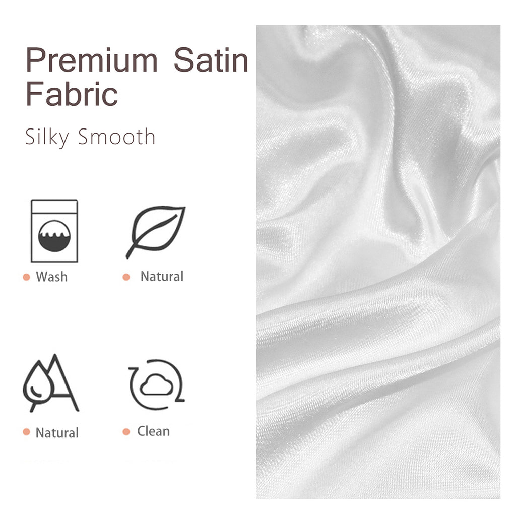 Rose Print Satin Pillowcases – Set of 2 – image 5
