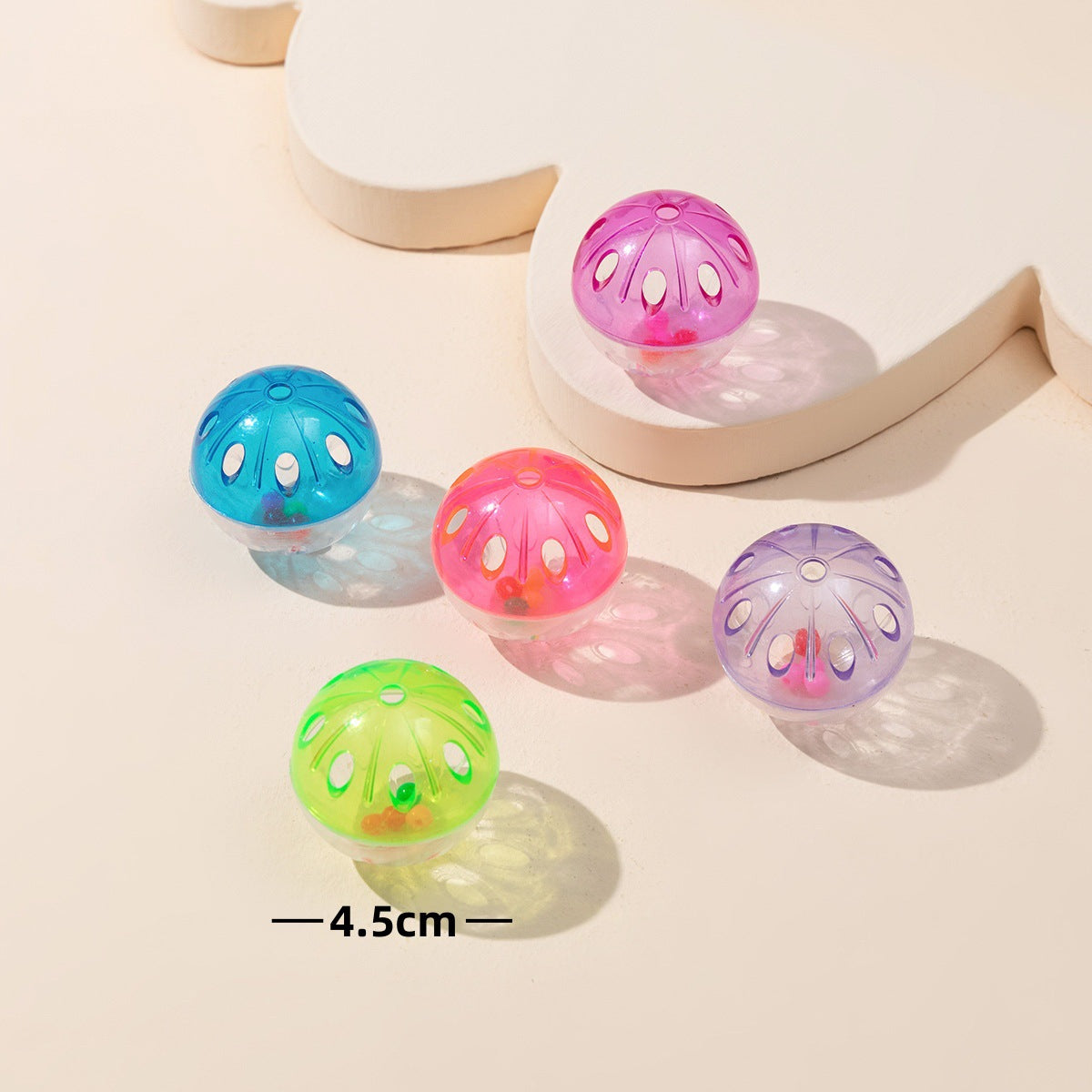 Jingle Bell Cat Teaser Ball - product with accessories