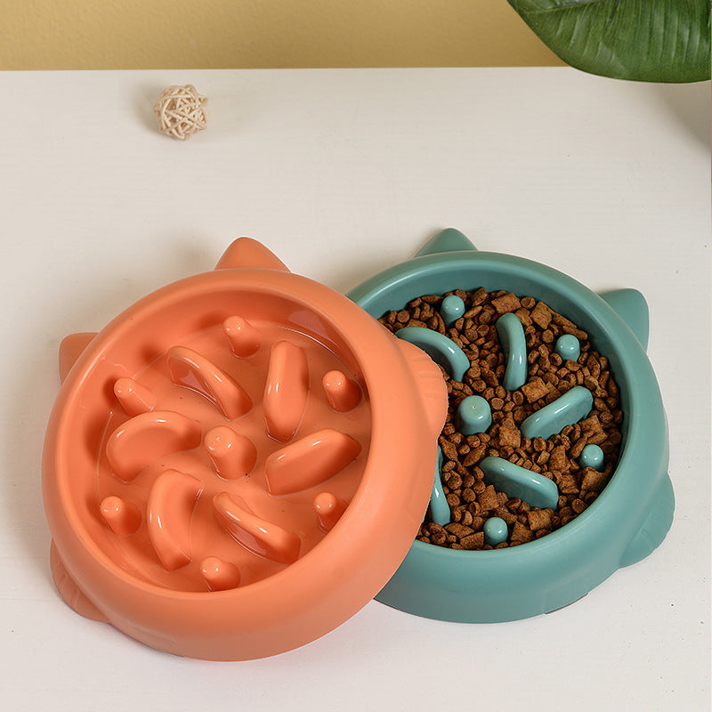 Silicone Slow Feeder Dog Bowl - close-up view