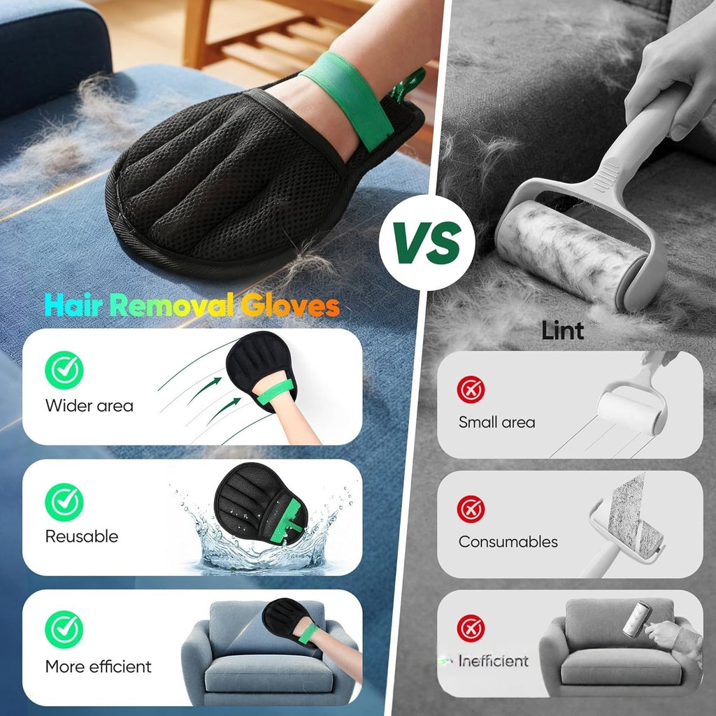 Static Pet Hair Remover Glove - detail view