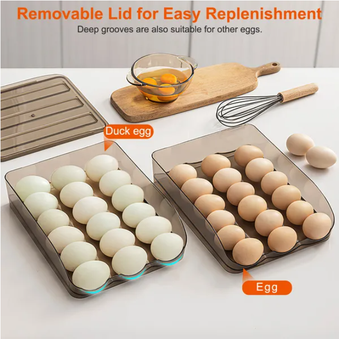 Rolling Egg Dispenser – Automatic Egg Storage Rack – image 4