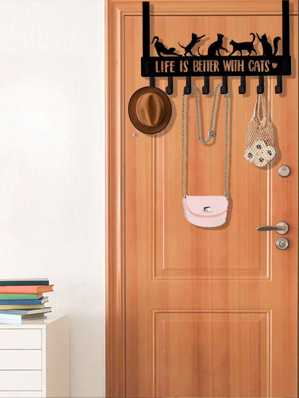 Over-the-Door Cat Hook Rack – 8 Hooks – image 9