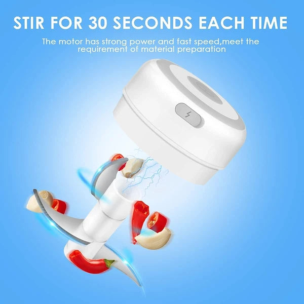 Cordless Electric Garlic Chopper – 300 ml Mini Food Mincer – image 7
