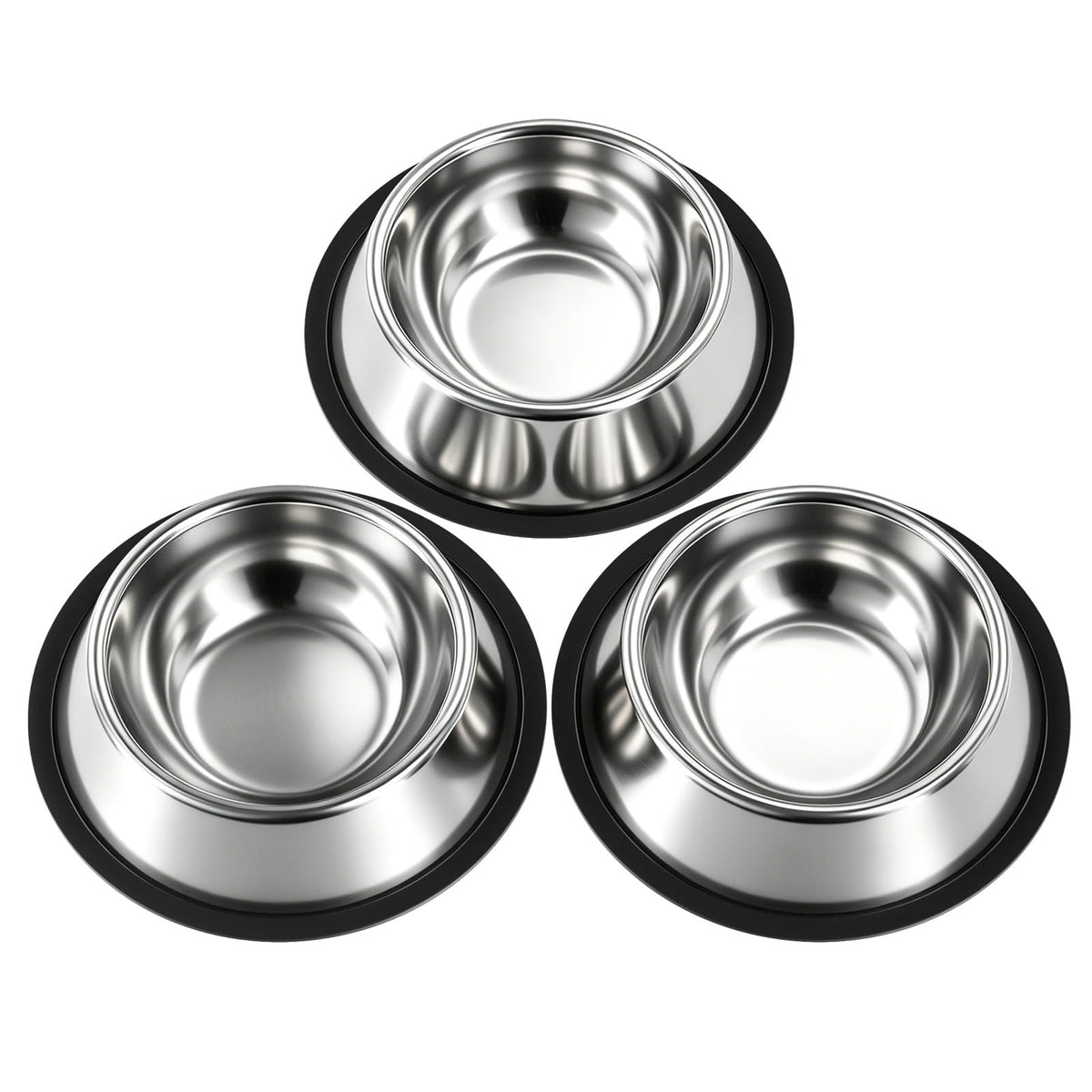 Stainless Steel Dog Bowl Set (3-Pack) - MapleSnug product photo