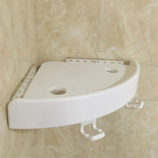 No-Drill Corner Shelf with Hooks – view 3