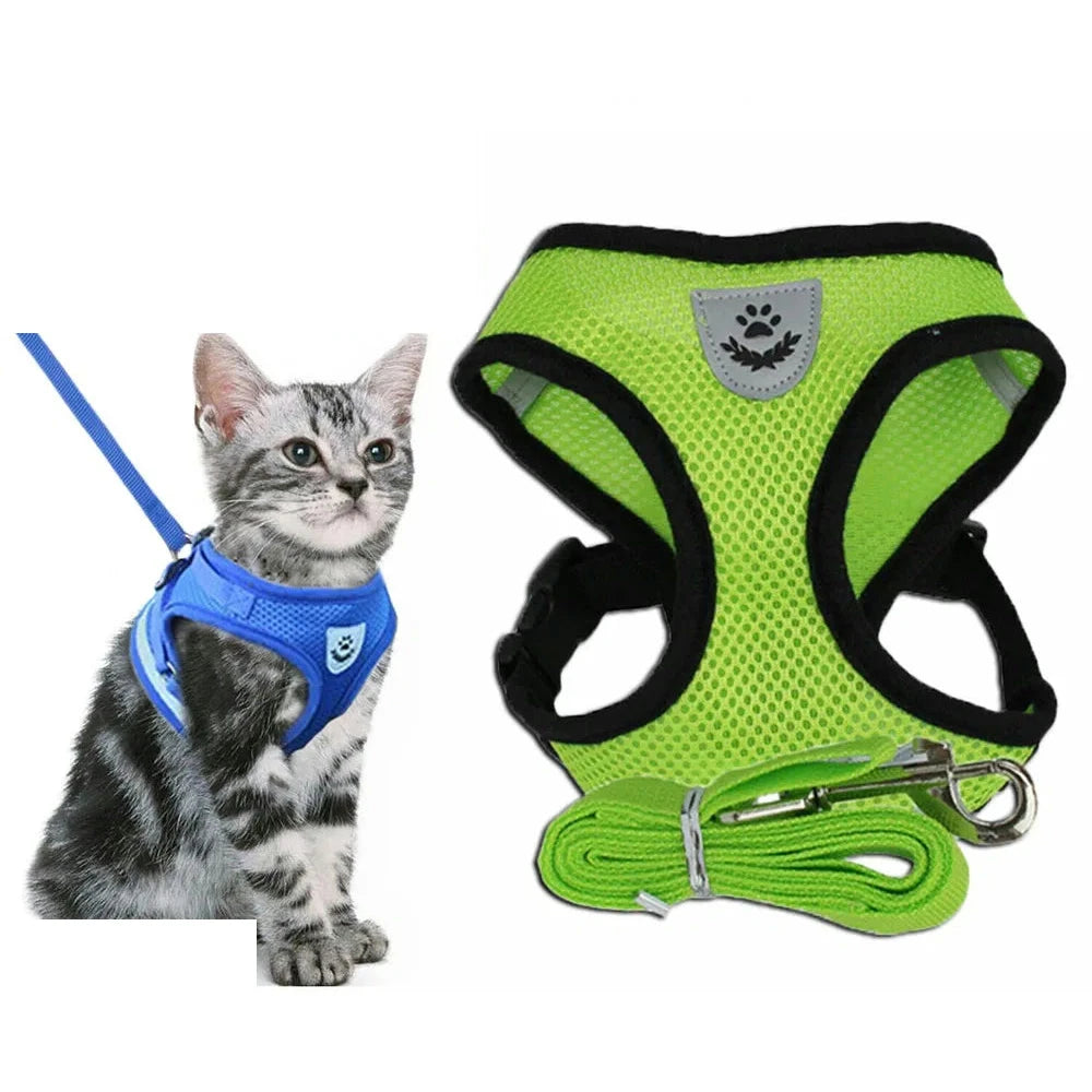 Reflective Mesh Cat & Dog Harness with Leash - photo 7