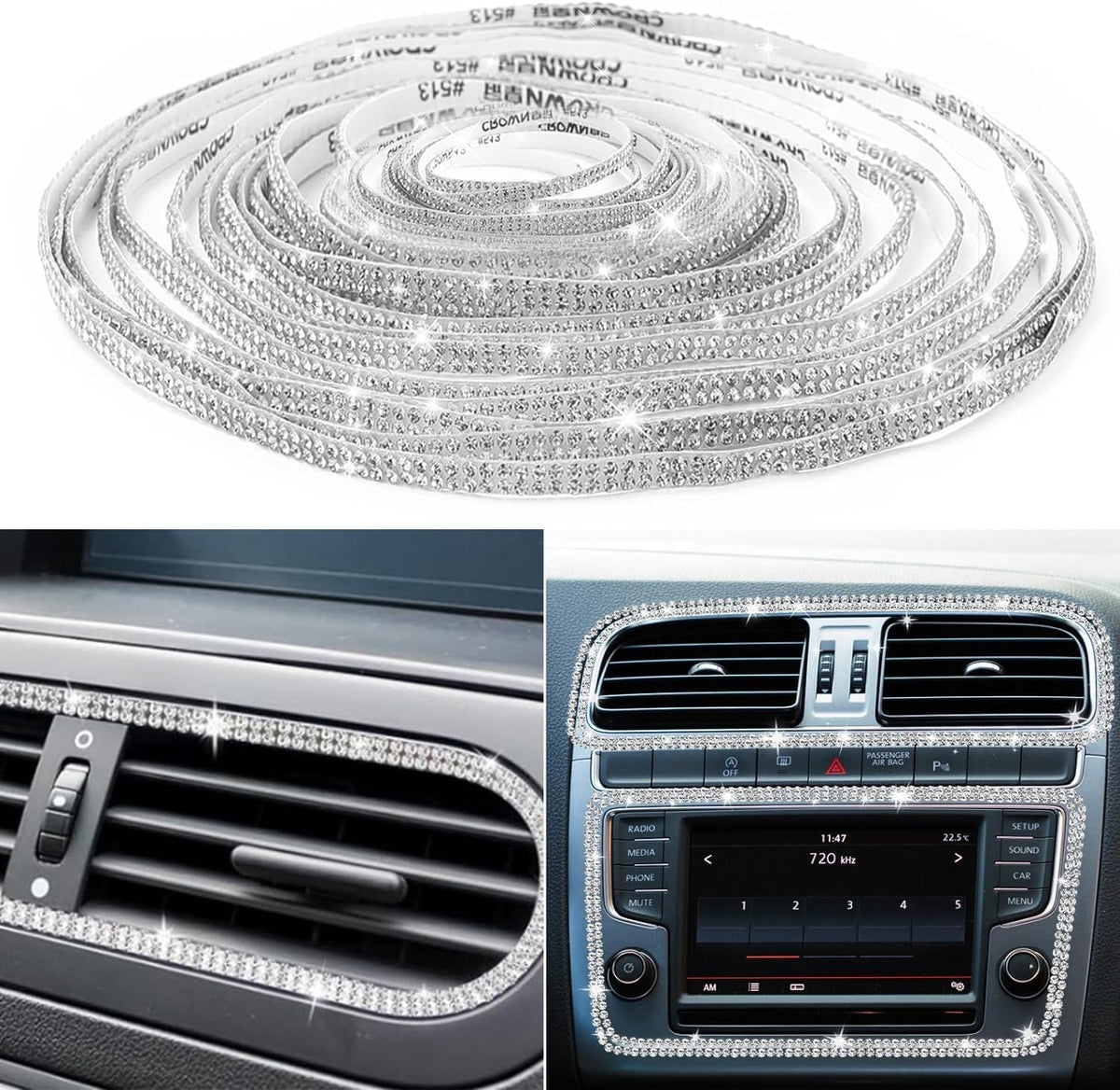 Bling Butterfly Rhinestone Car Interior Sticker Kit – image 3