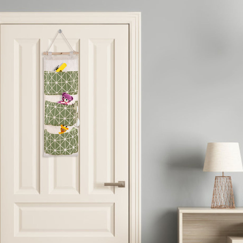 Wall-Mounted Hanging Storage Organizer – 3 Pockets – image 3