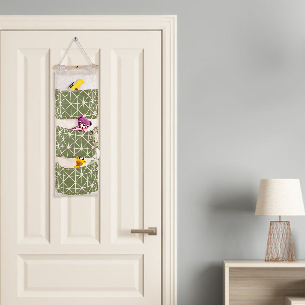 Wall-Mounted Hanging Storage Organizer – 3 Pockets – image 3