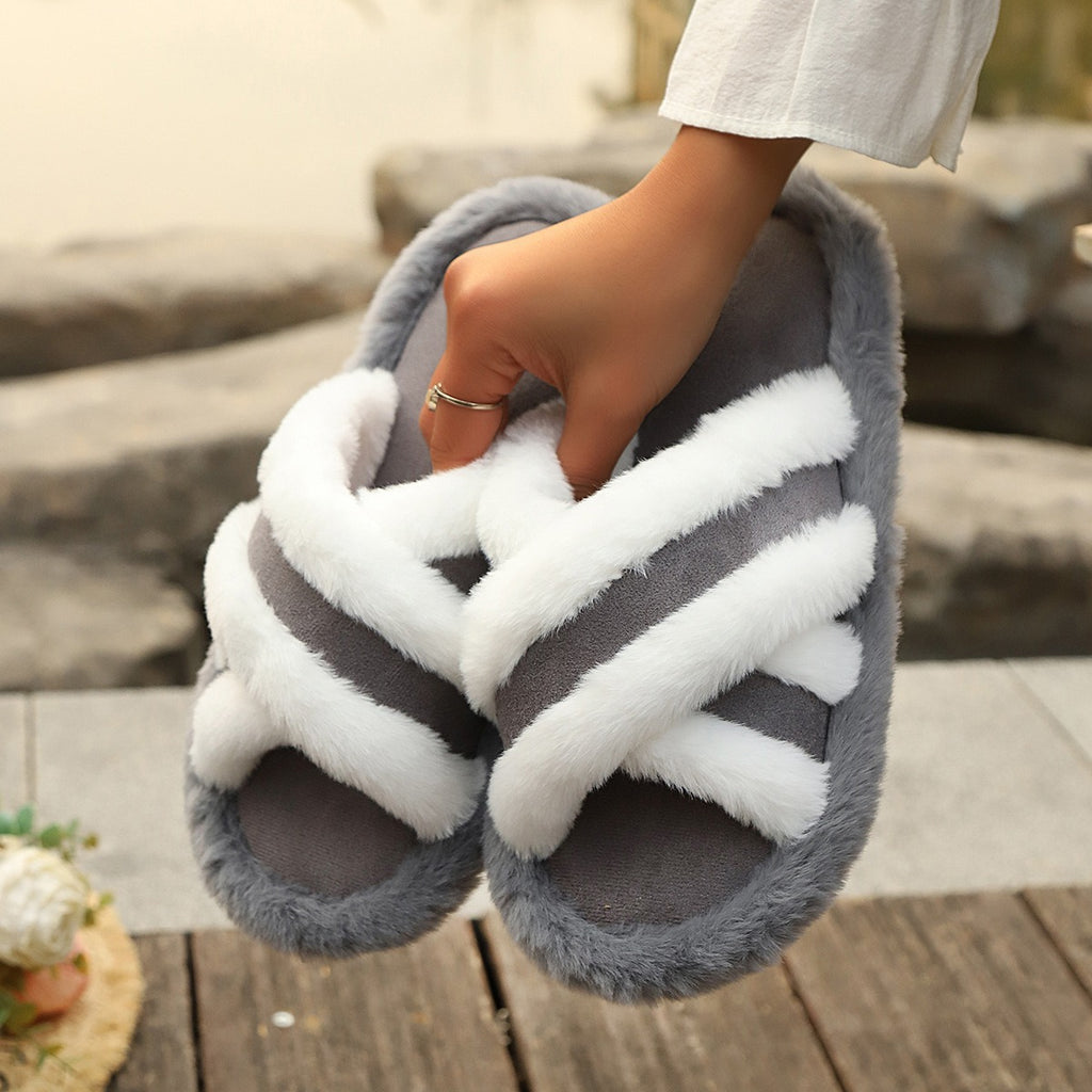 Fluffy Cross-Band Slippers – view 7