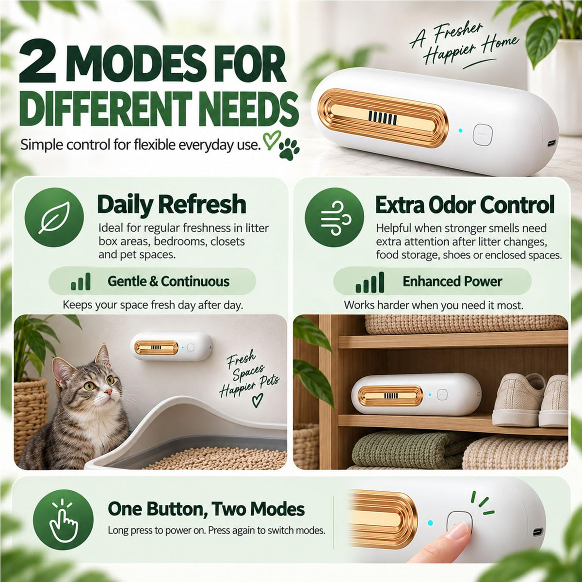 Rechargeable Pet Odor Eliminator - in use