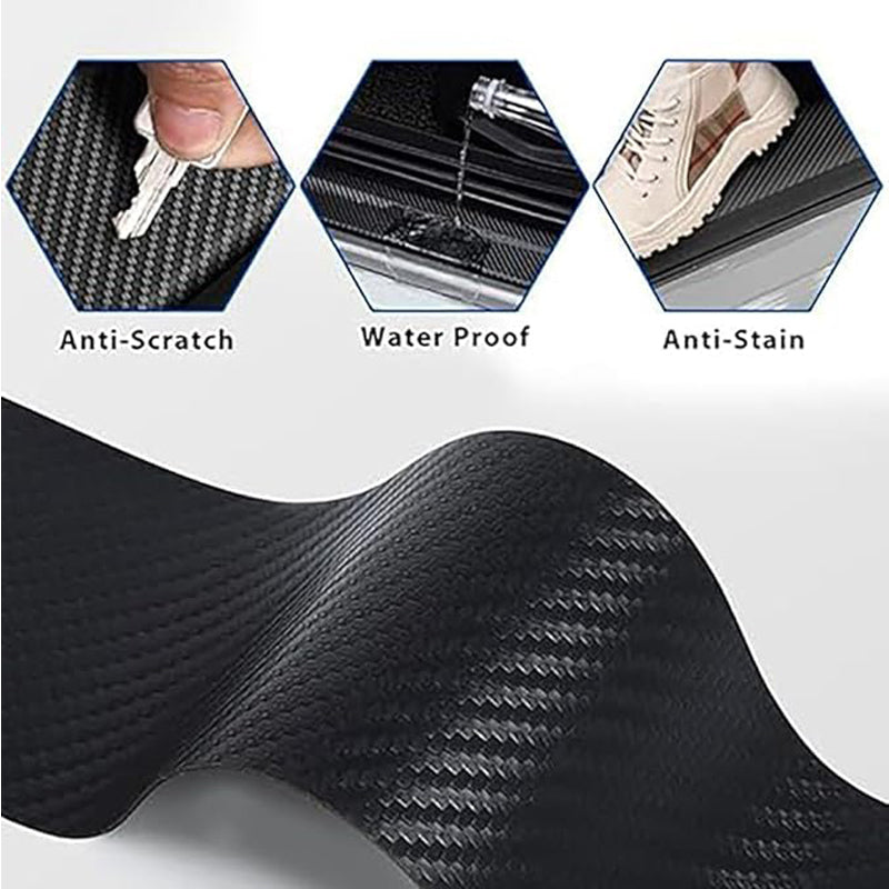 Carbon Look Door Sill Protector Strips – 4 Pack – image 4