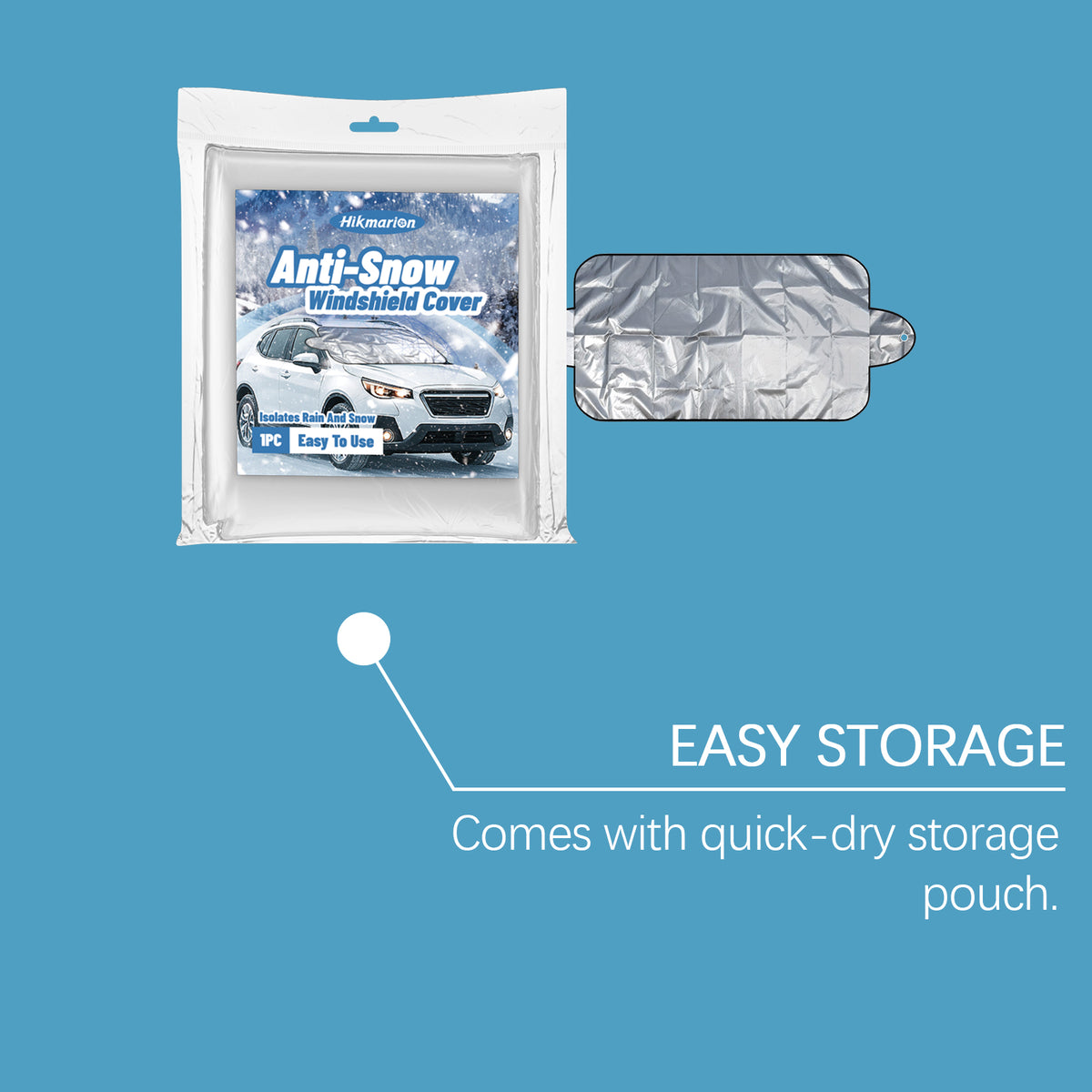 Windshield Snow Cover with Mirror Covers – image 4