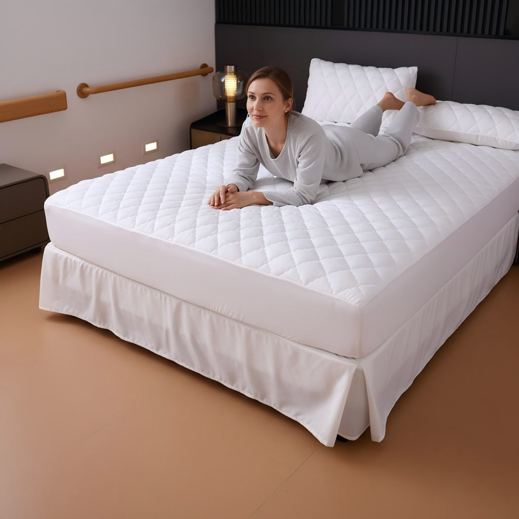 Diamond Quilted Fitted Mattress Cover – All Season