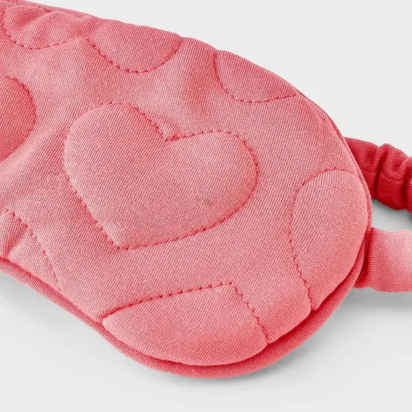 Quilted Heart Sleep Mask – Adjustable & Soft – image 2