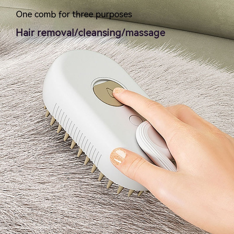 3-in-1 Electric Steam Pet Grooming Brush - photo 3