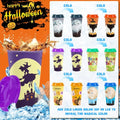 Color-Changing Halloween Cups – 12 Pack, 16 oz with Lids