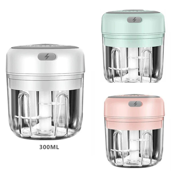 Cordless Electric Garlic Chopper – 300 ml Mini Food Mincer – image 9