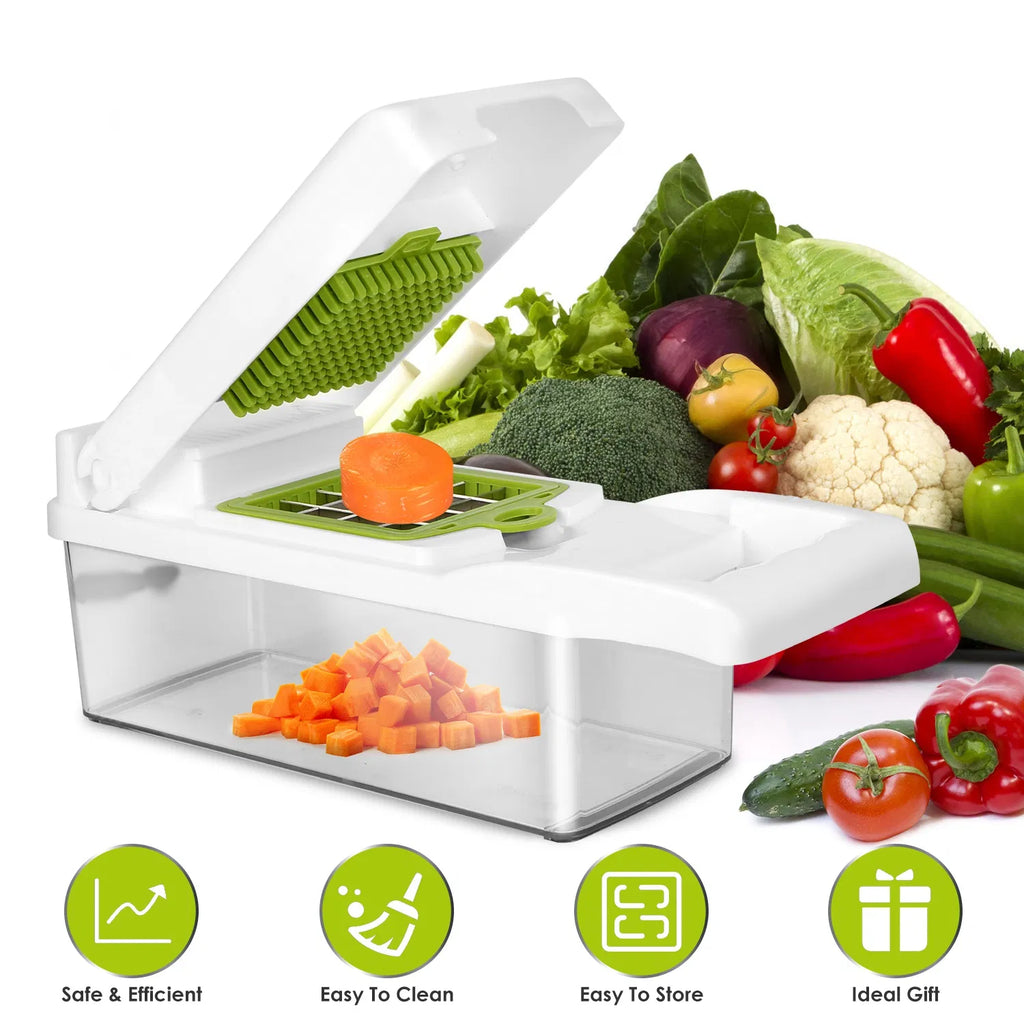12-in-1 Vegetable Chopper & Slicer with Container – image 8