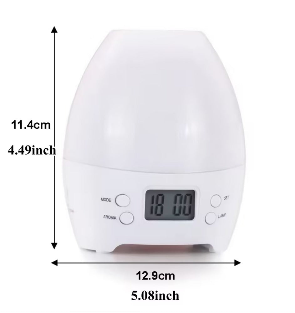 Aroma Diffuser Alarm Clock – LED Digital Clock