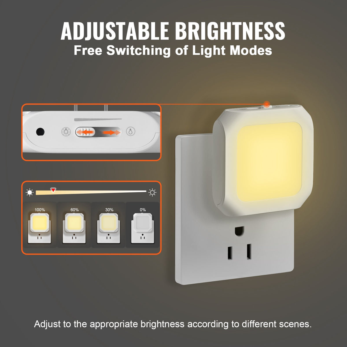 Plug-In LED Night Light with Dusk-to-Dawn Sensor – 2 Pack