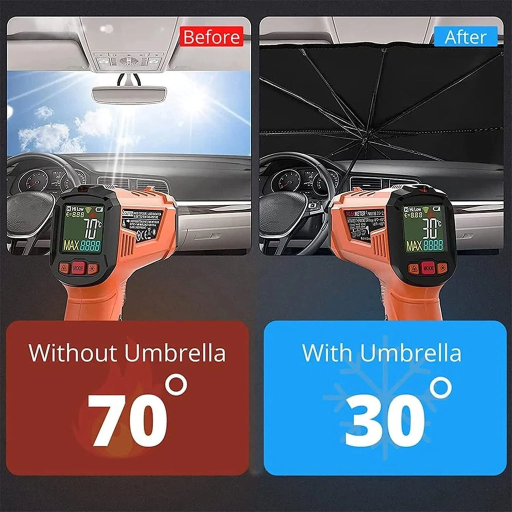 Foldable Windshield Sun Shade Umbrella – 51 in – image 8