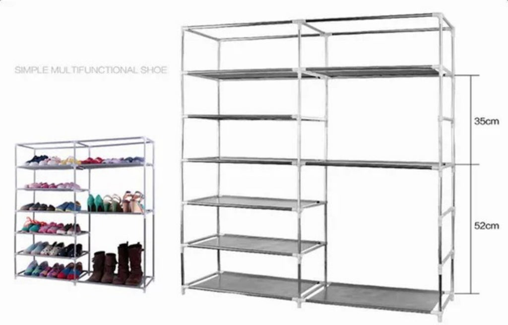 Double-Row Shoe Rack Cabinet – 9 Cube Organizer